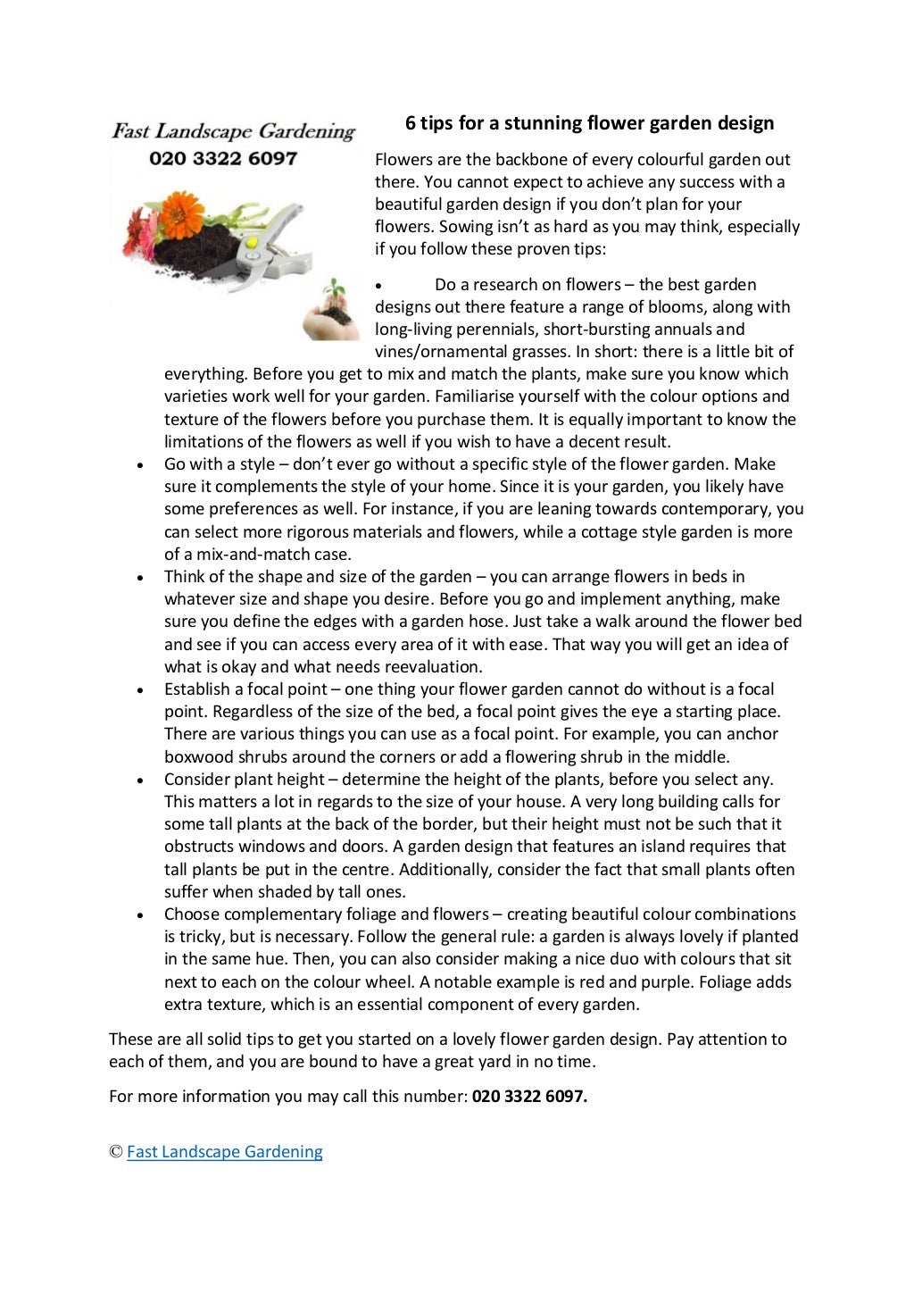 6 tips for a stunning flower garden design