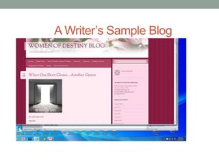 A Writer’s Sample Blog
 