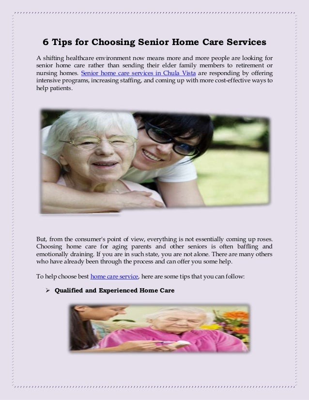 6 Tips For Choosing Senior Home Care Services