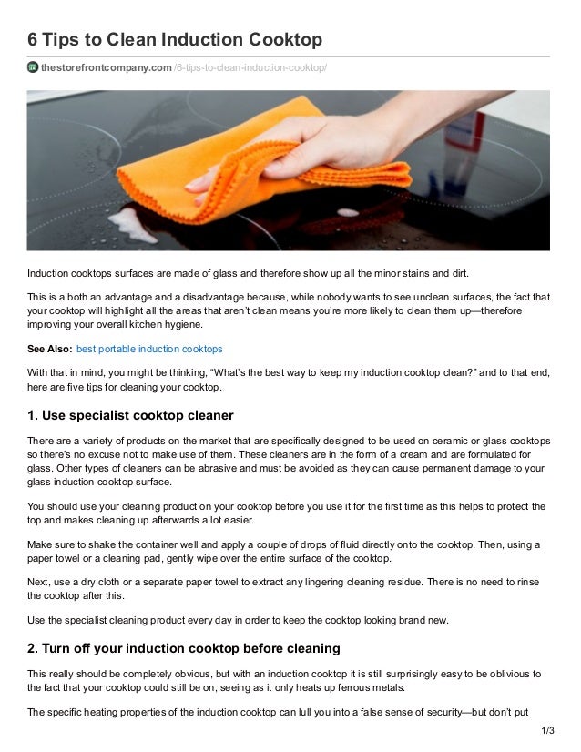 6 tips to clean induction cooktop