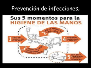Prevención de infecciones.
 