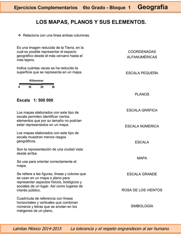 6to grado bloque 1 ejercicios complementarios PDF