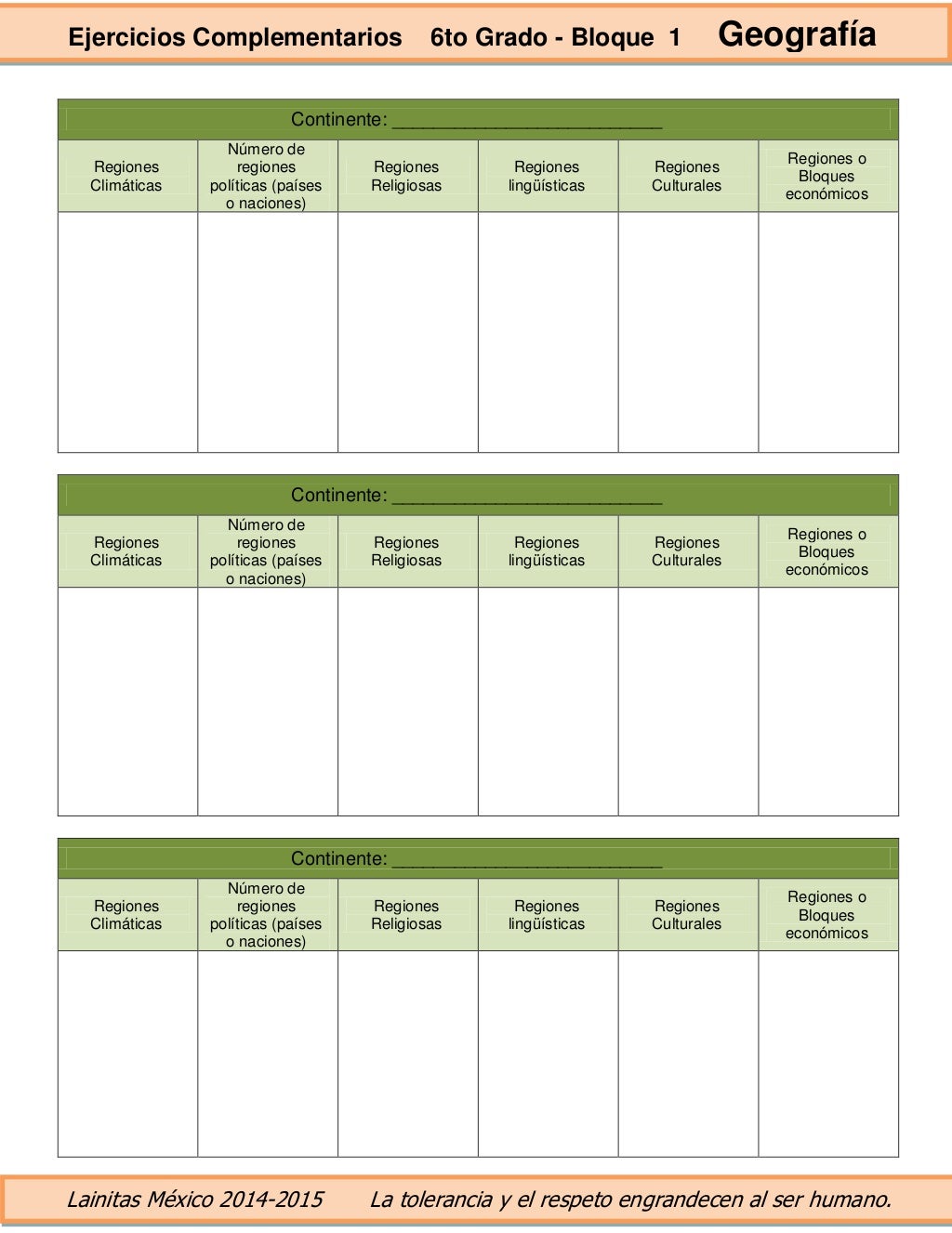 6to grado bloque 1 ejercicios complementarios