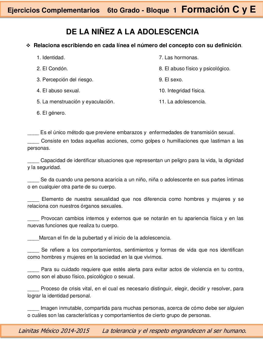 6to grado bloque 1 ejercicios complementarios