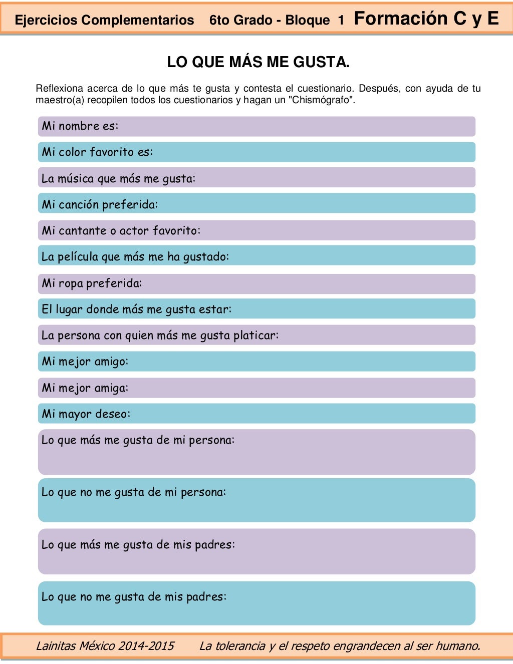 6to grado bloque 1 ejercicios complementarios