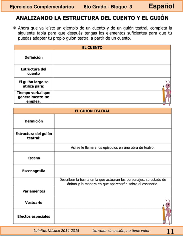 6to grado bloque 3 ejercicios complementarios