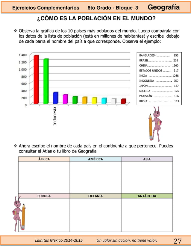 6to grado bloque 3 ejercicios complementarios