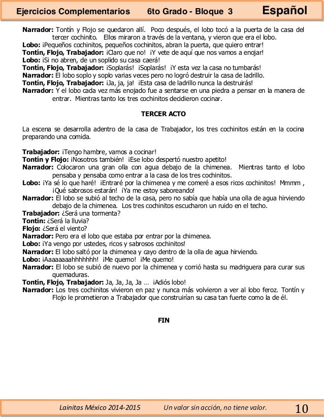 6to grado bloque 3 ejercicios complementarios
