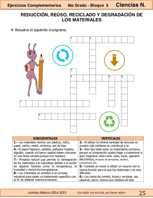 6to grado bloque 3 ejercicios complementarios