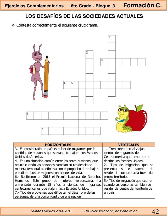 6to grado bloque 3 ejercicios complementarios