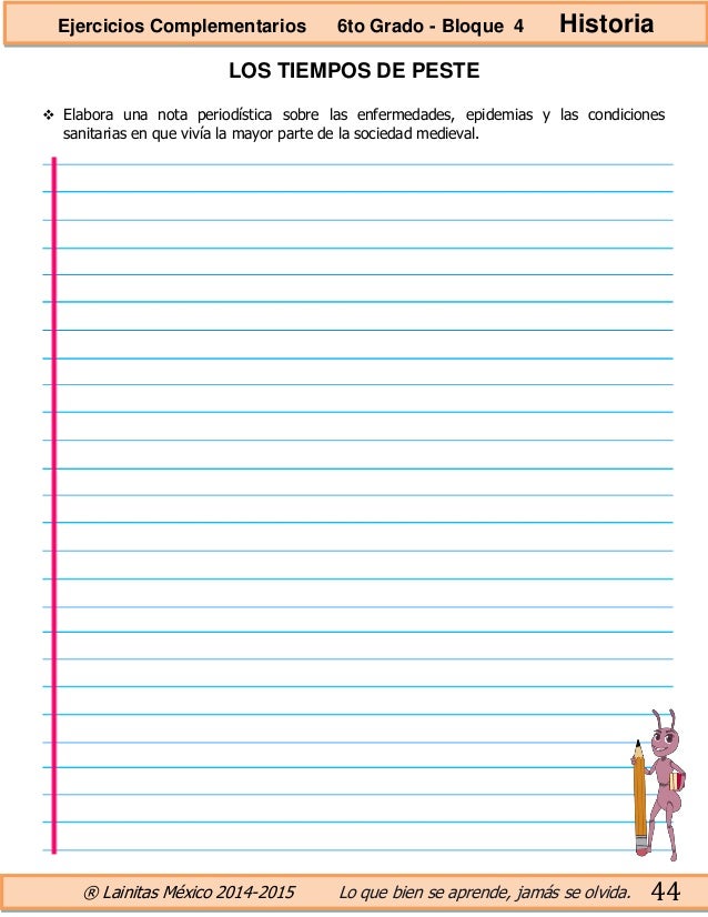 6to grado bloque 4 ejercicios complementarios