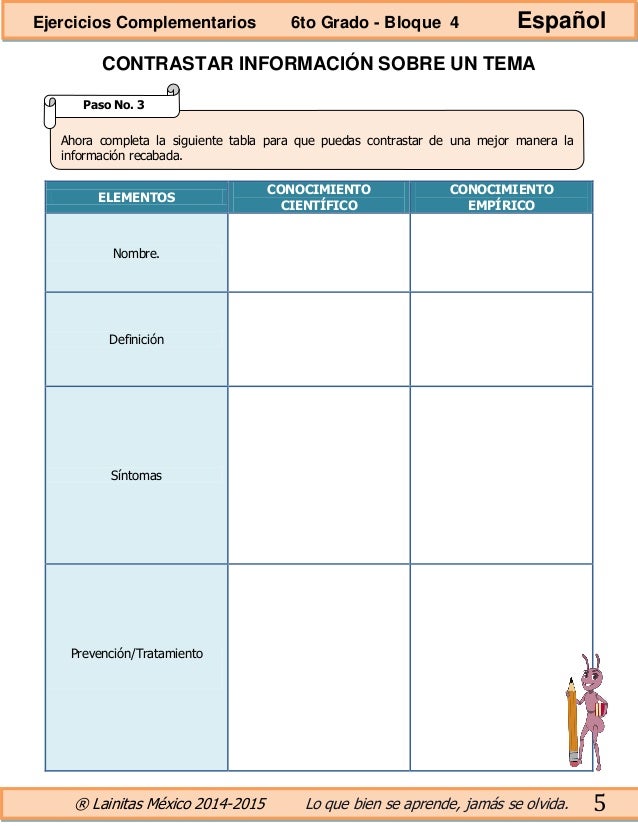 6to grado bloque 4 ejercicios complementarios
