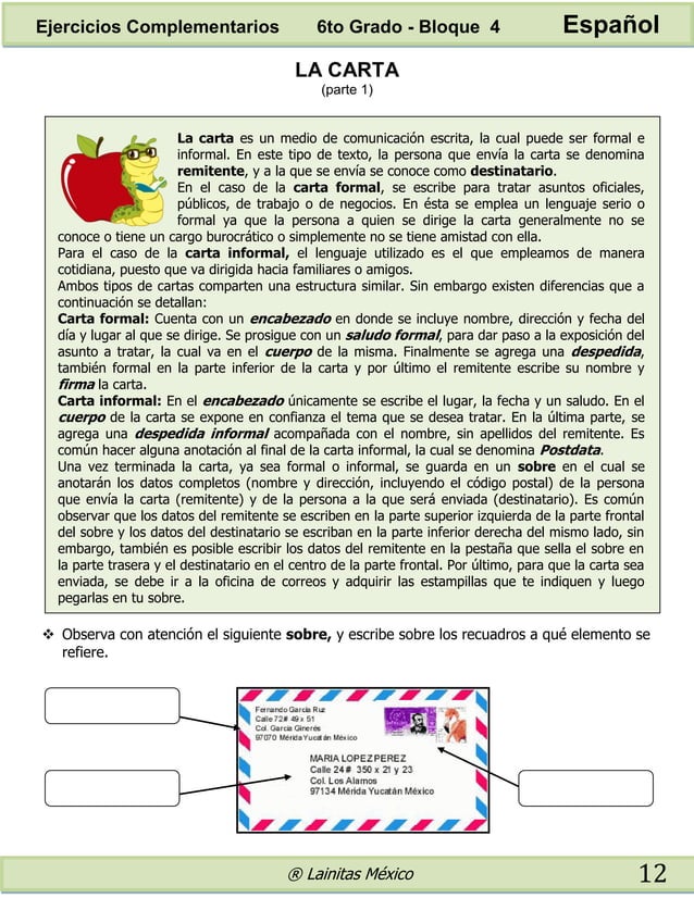 6to grado bloque 4 ejercicios complementarios