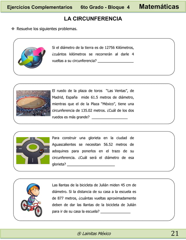 6to grado bloque 4 ejercicios complementarios