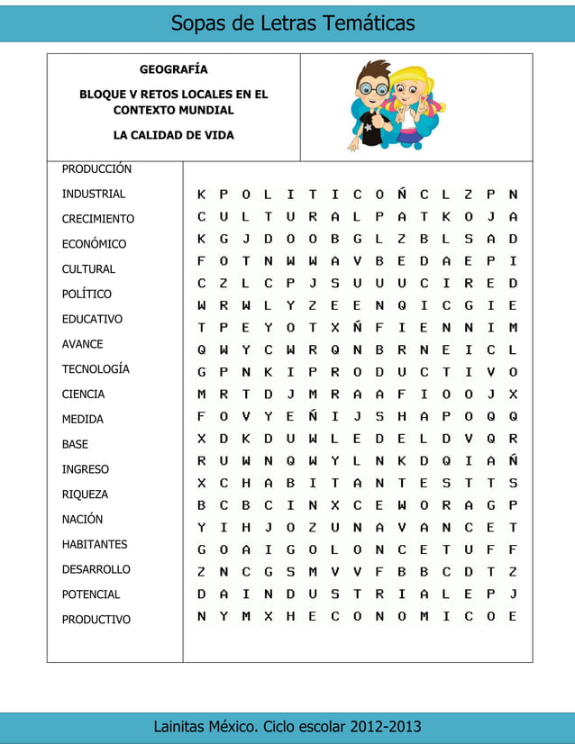 6to grado bloque 5 - sopa de letras (1) | PDF