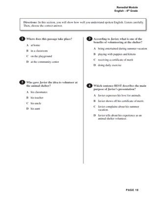 PAGE 10
Remedial Module
English – 6th
Grade
 