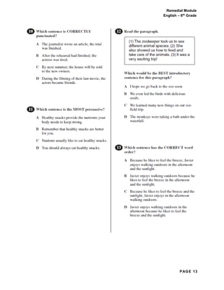 PAGE 13
Remedial Module
English – 6th
Grade
 