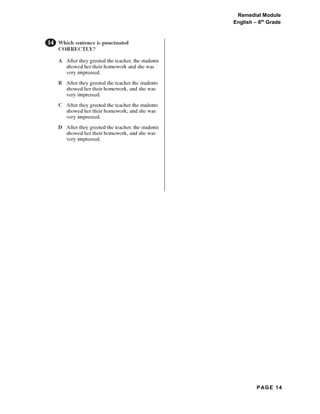 PAGE 14
Remedial Module
English – 6th
Grade
 