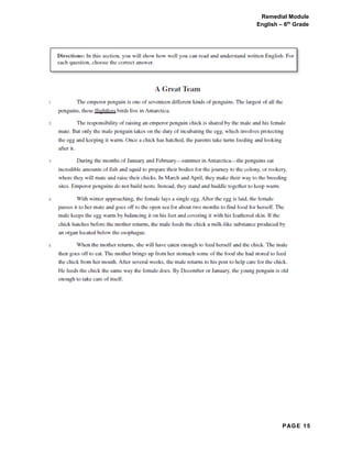 PAGE 15
Remedial Module
English – 6th
Grade
 