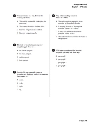 PAGE 16
Remedial Module
English – 6th
Grade
 