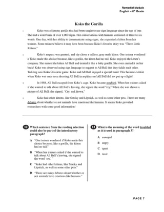 PAGE 7
Remedial Module
English – 6th
Grade
 
