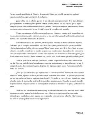Spanish Module 6 Modulo Español 6to | PDF