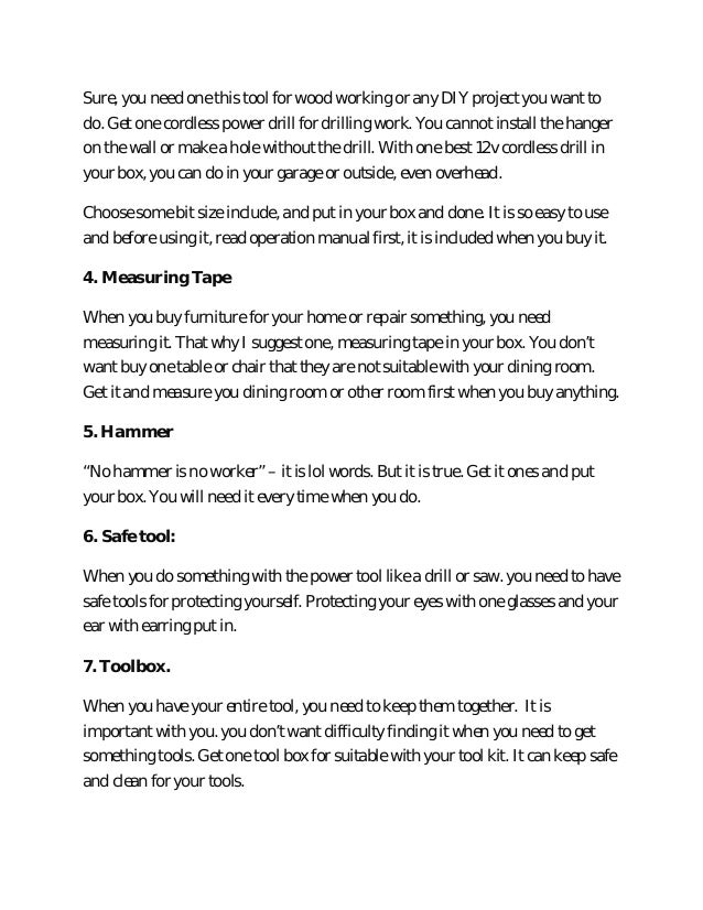 6 tools every woman needs in her tool box