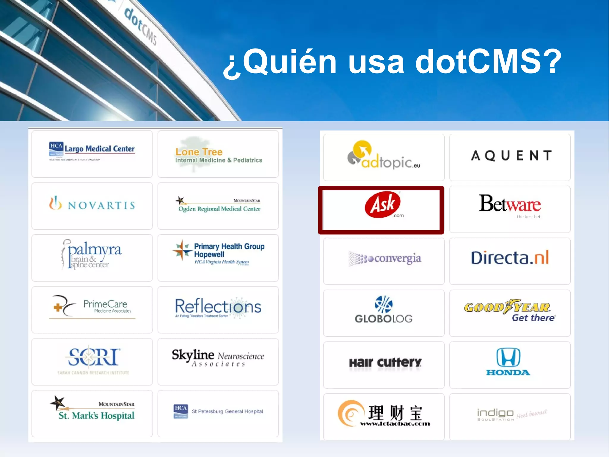 ¿Quién usa dotCMS?
 