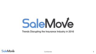 Confidential
Trends Disrupting the Insurance Industry in 2016
1
 