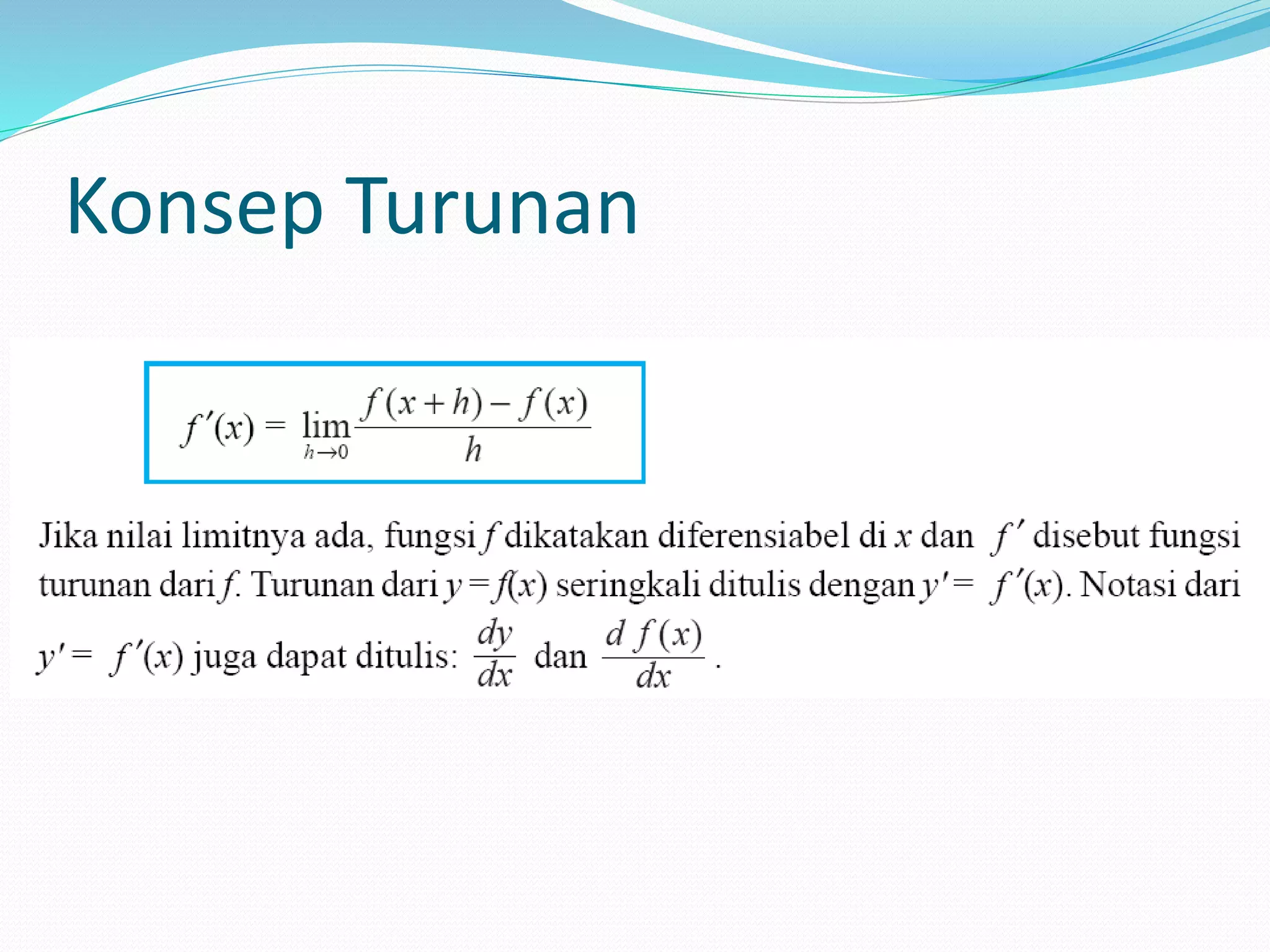 turunan (kalkulus) | PPTX