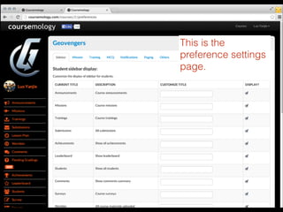This is the
preference settings
page.

 