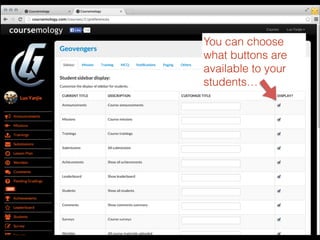 You can choose
what buttons are
available to your
students…

 