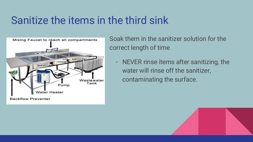 Setting up a 3 compartment sink