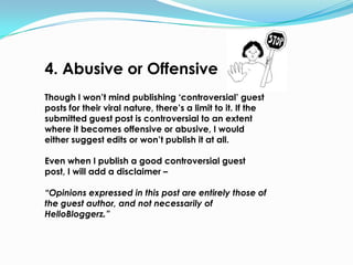 6 Types of Guest Posts I'll Never Accept | PPTX