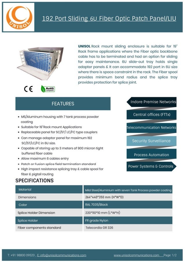 What exactly do you mean about 6U Sliding Rack mount patch panel? PDF