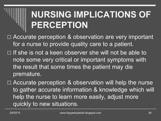 Perceived Observation Perception | PDF