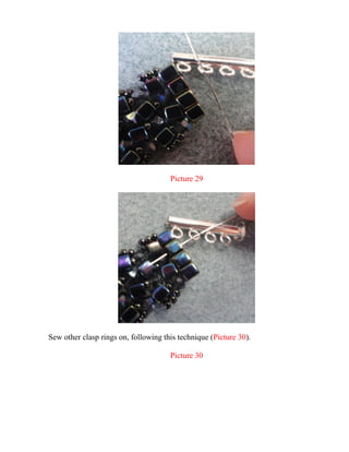 Picture 29
Sew other clasp rings on, following this technique (Picture 30).
Picture 30
 