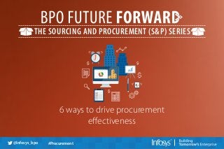 THE SOURCING AND PROCUREMENT (S&P) SERIES 
6 ways to drive procurement 
@Infosys_bpo #Procurement 
eectiveness 
 