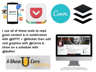 I use all of these tools to read
great content & in combination
with @IFTTT + @Pocket then add
cool graphics with @Canva &...