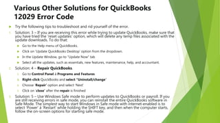 Simple Techniques To Fix Quickbooks Error Code 12029 | PPTX