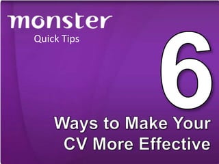 6 Ways to Make Your CV More Effective