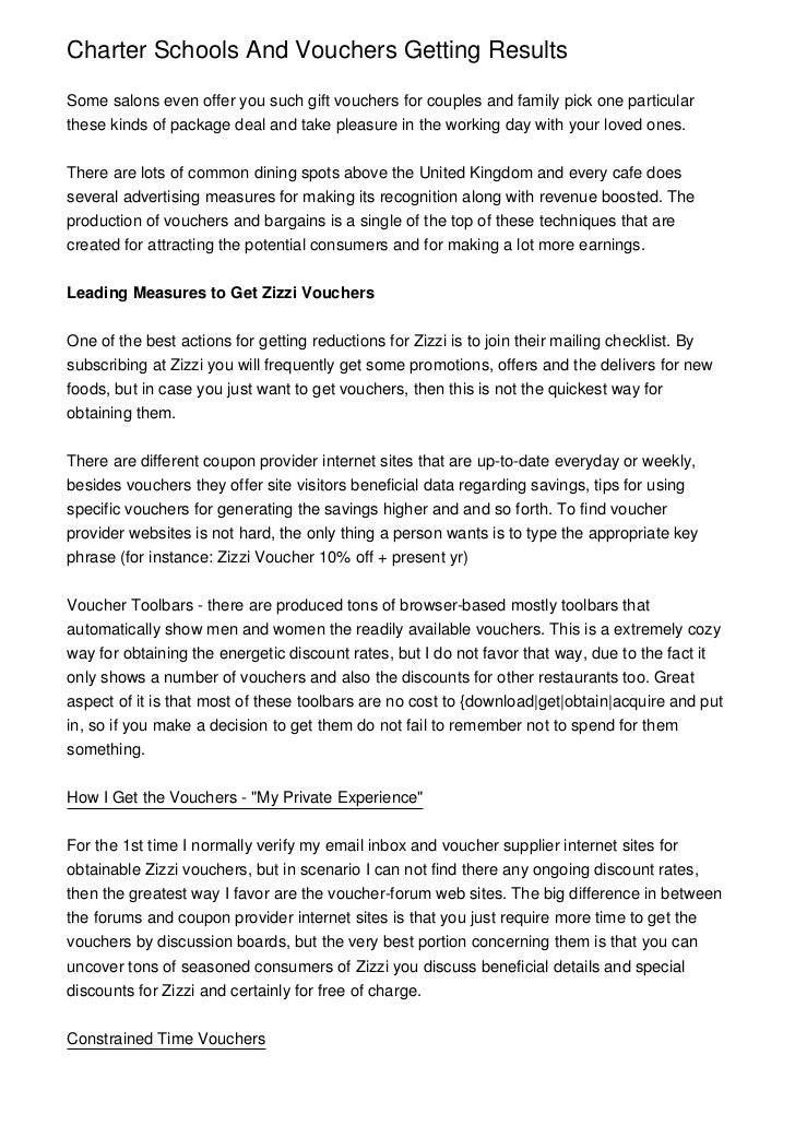 Charter Schools And Vouchers Getting Results