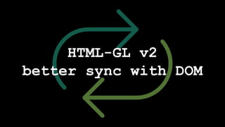 HTML-GL v2
better sync with DOM
 