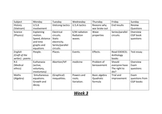 6 Week Revision Plan
