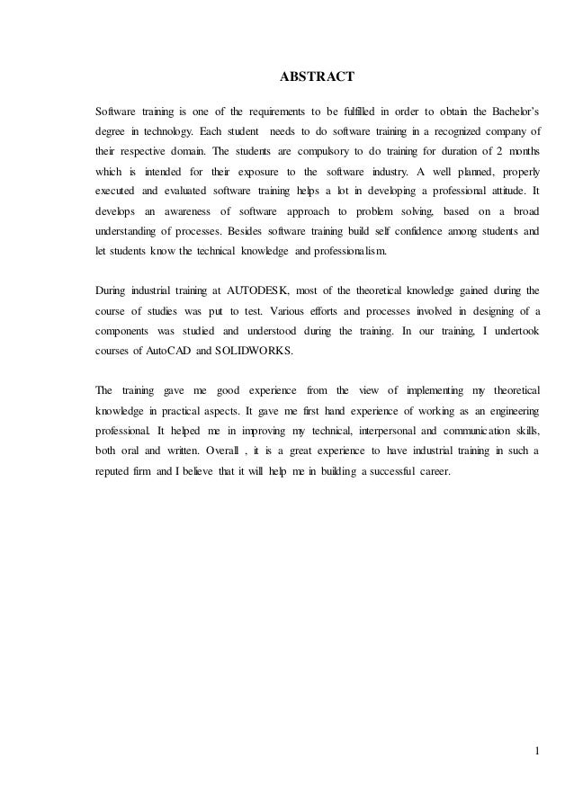 Abstract of a report view