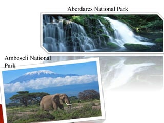 Aberdares National Park
Amboseli National
Park
 