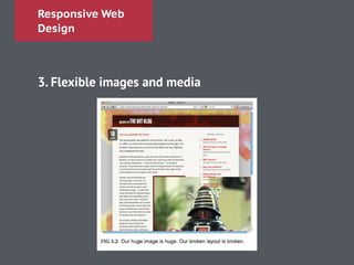 Responsive Web
Design
!
3. Flexible images and media
!
!
 