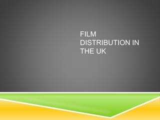 FILM
DISTRIBUTION IN
THE UK
 