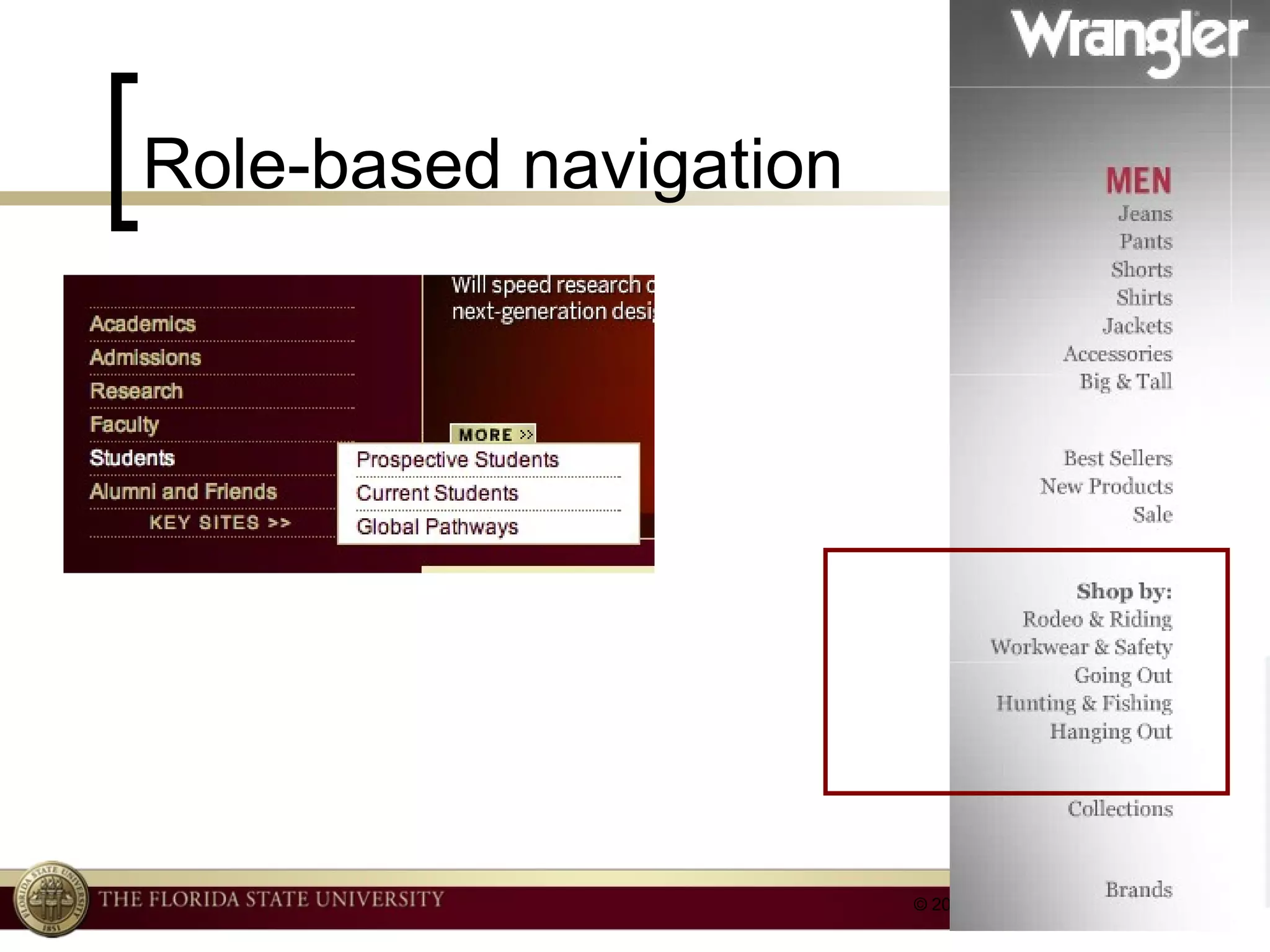 Role-based navigation 