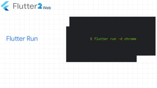 Flutter Run
Web
 
